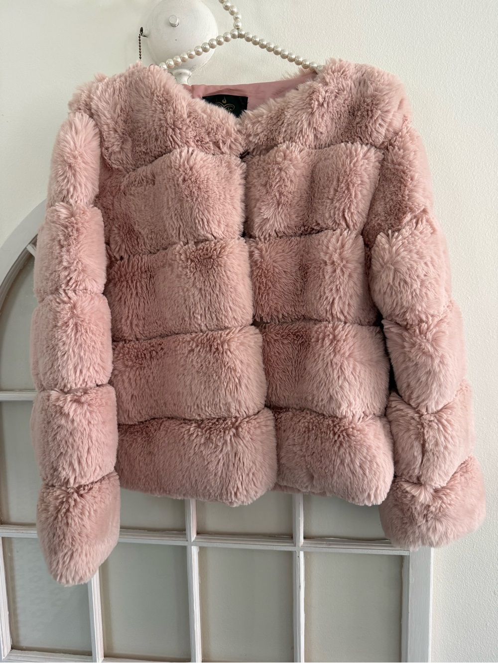 Soft Faux Fur Pink Jacket - Women's Cozy Coat Glam Mob wife
